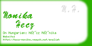 monika hecz business card